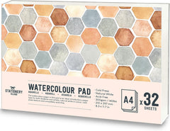 Watercolour Paper A4 Pad, 32 Sheets Water Colour Paper 300gsm