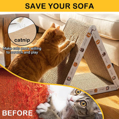 Cat Scratching Board, 3Pcs Assemblable with Catnip