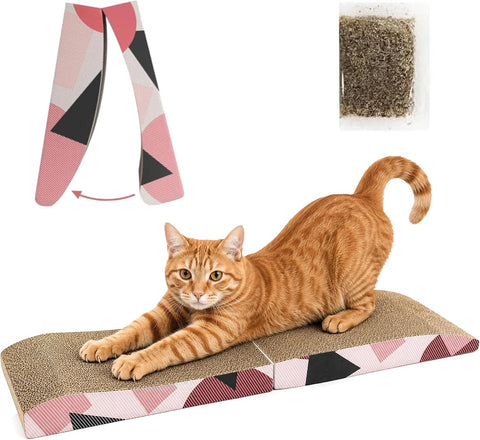 Cat Scratching Board, Foldable Extra Long with Catnip