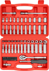 74 Pcs 1/4" Drive Socket Set,1/4-Inch Drive Master Socket Set with Ratchets