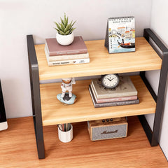 2-Tier Metal Desk Shelf Organizer & Bookshelf