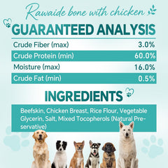 Dog Treats, Rawhide Sticks Wrapped with Chicken, 10 Count