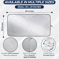 EcoNour Car Windshield Sun Shade with Storage Pouch