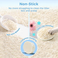 Cat Litter, 6Pcs Total 15kg Tofu Cassava, Non-Stick, PH Monitor