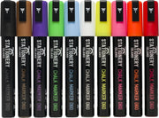 Stationery Island Chalk Pens D60 6mm Chisel Nib – Dry Wipe Erase Chalk Markers Pack of 10 Colours