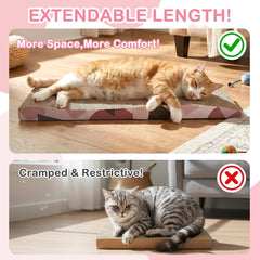 Cat Scratching Board, Foldable Extra Long with Catnip