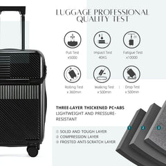 TERE 20" Carry On Luggage Travel Trolley Bag Suitcase