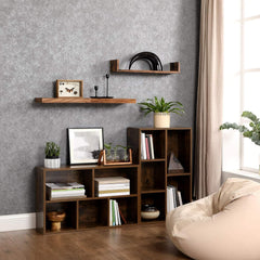 5 Cube Bookcase, Wooden Bookshelf with 5 Compartments, Floor Standing Storage Unit for Files, Decor, In Study, Living Room, Bedroom, bookshelves