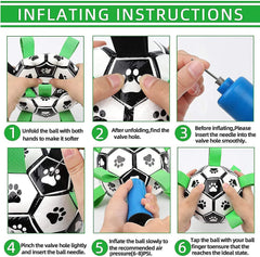 Dog Football Toy,Dog Soccer Ball with Grab Tabs, Dog Water Toy,Dog Interactive Toy Balls