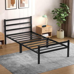 Metal Twin Bed Frame - 185 * 95cm High with Storage Space