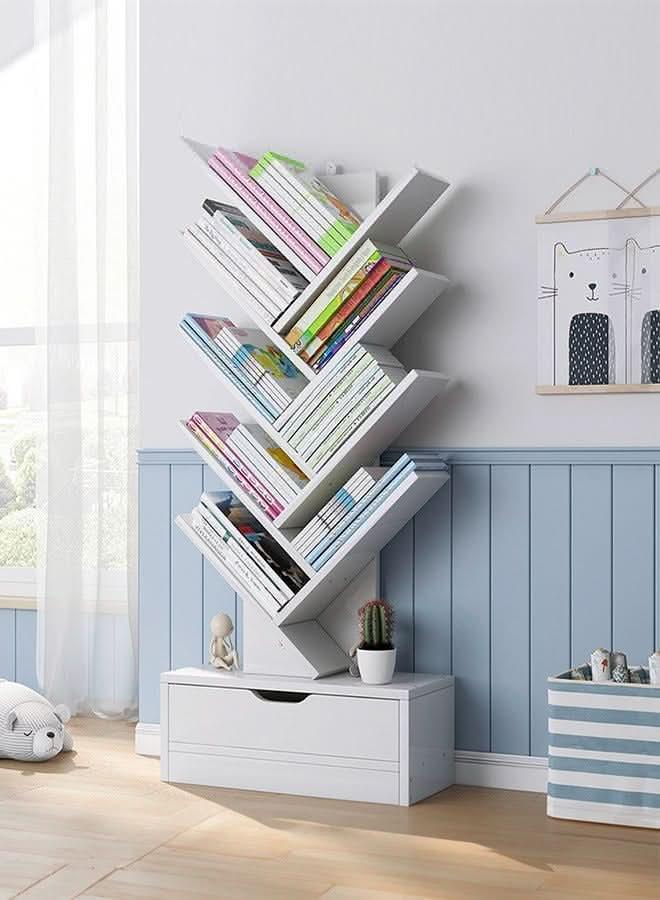 9 - layer tree - shaped bookshelf with drawers NO005 AL164 - Nimall