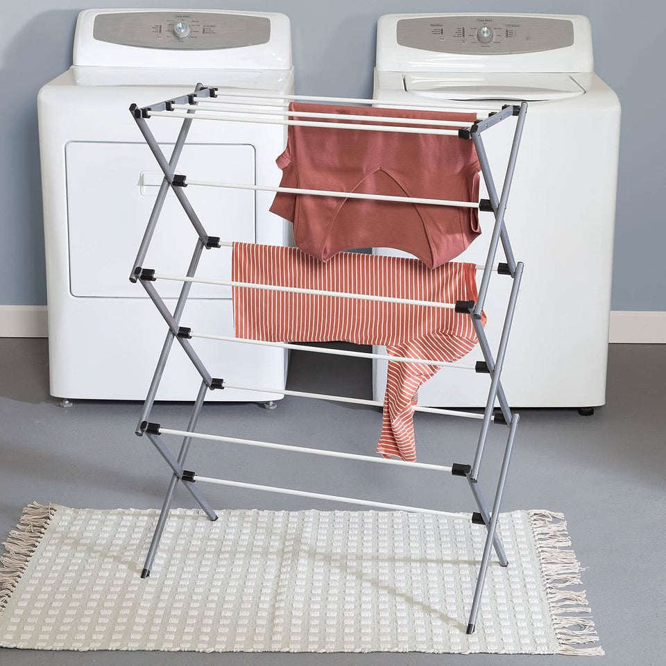 Collapsible Clothes Drying Rack Steel AL203 - Nimall