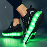 Luminous shoes with roller soles SH001 AL178