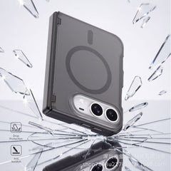 Applicable to iPhoneDUO folding screen mobile phone case matte skin magnetic suction Apple 18Duo folding protective case central shaft