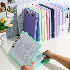 A4 File Folder Storage Box Plate Clip Student Special Test Paper Storage And Finishing Artifact Large Capacity Information Book Subject Classification Test Paper Multi - function Music - Nimall