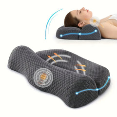 Adjustable Memory Foam Neck Pillow - Ergonomic Orthopedic Contour Support Pillow - Nimall