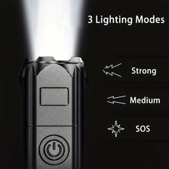 APOLLOFIRE 1/2pcs Super Bright Zoomable Flashlight, Portable Multi - Functional, Telescopic Zoom For Outdoor Home Use - Nimall