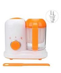 Baby Food Steamer Blender With BPA Lead, Phthalate - Free, And Shatterproof - White And Orange - Nimall