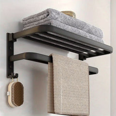 Bathroom Towel Storage Shelf, Towel Storage Rack - Nimall