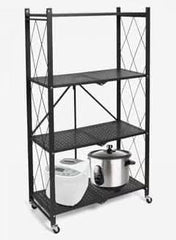 Black 4 - Tier Storage Rack AL167 - Nimall