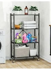 Black 4 - Tier Storage Rack AL167 - Nimall