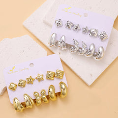 C - shaped earrings set earrings. - Nimall