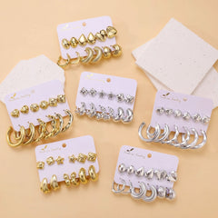 C - shaped earrings set earrings. - Nimall