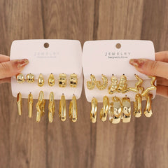 C - shaped earrings set earrings. - Nimall