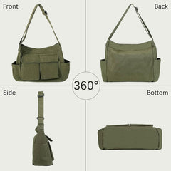 Canvas Messenger Bag Shoulder Tote AL271 - Nimall