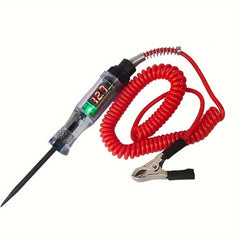 Car Test Pen Circuit Tester, DC Truck Voltage Digital Display Long Probe Pen With Light, Automotive Diagnostic Tools Auto Repair Tool - Nimall