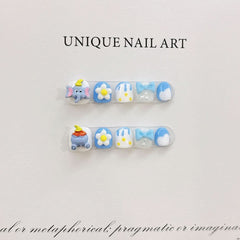 [Children wear armor] Dumbo nail piece Children's waterproof and safe cartoon does not hurt nails Stickers Children's manicure - Nimall