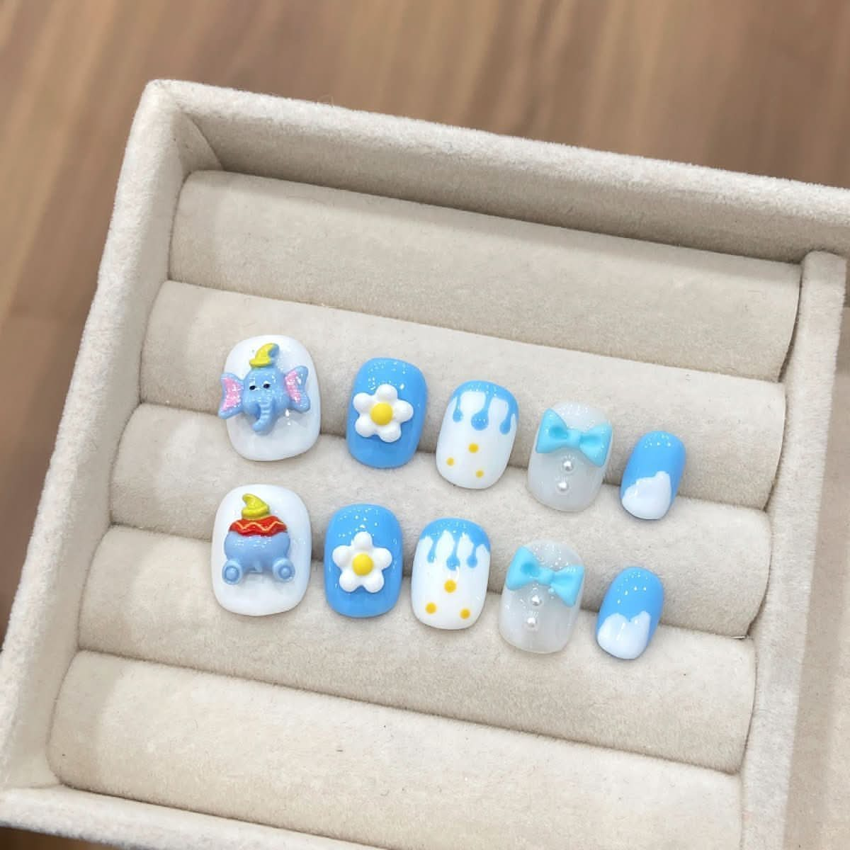 [Children wear armor] Dumbo nail piece Children's waterproof and safe cartoon does not hurt nails Stickers Children's manicure - Nimall