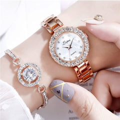 Classic Watch and Bracelet Set for Women EL043 - Nimall