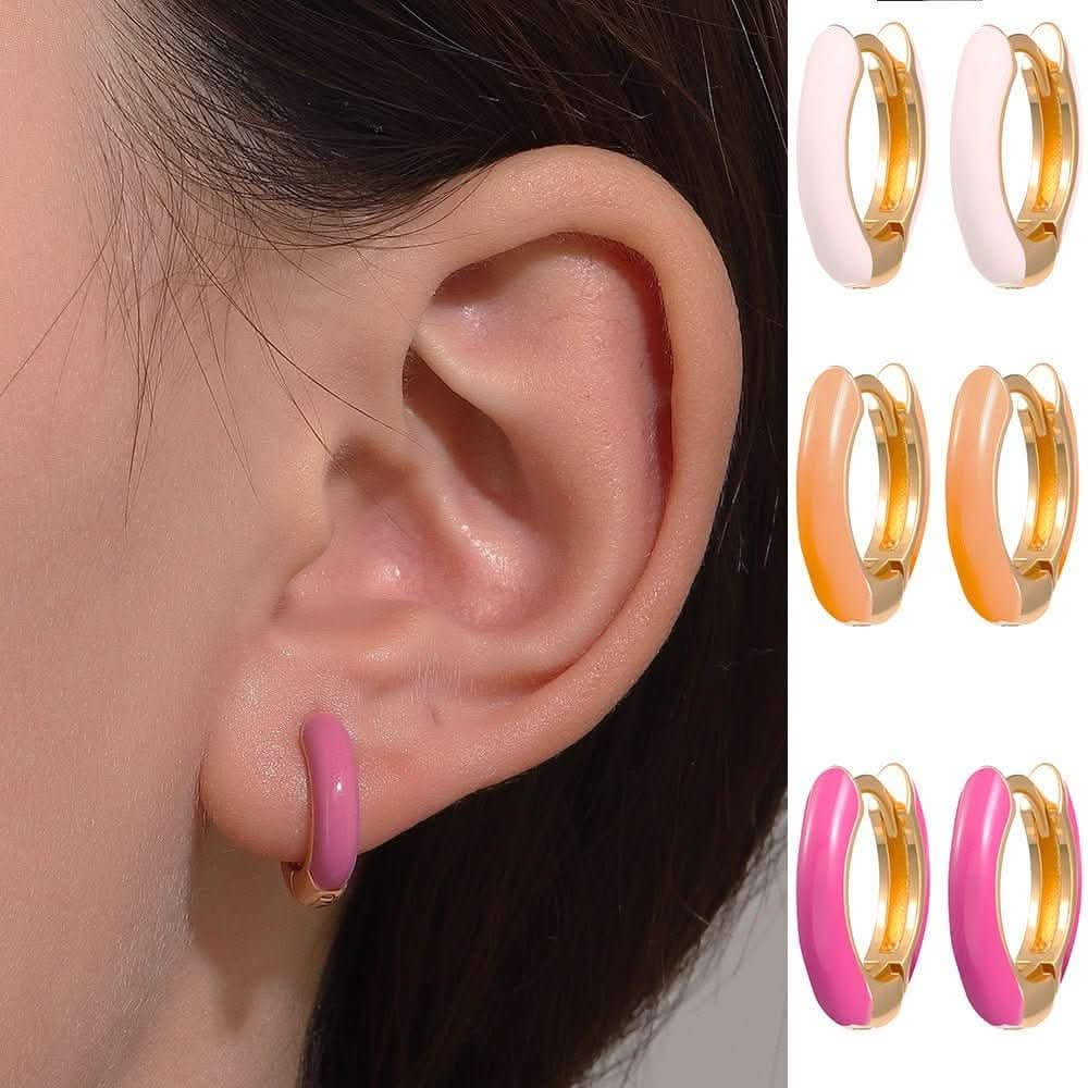 Color C - shaped earrings women, fashion temperament niche design geometric earrings earrings - Nimall