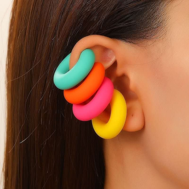 Color Matte Candy Color Hole - free Ear Clips Female Ear - free Ear Bone Clips - Nimall