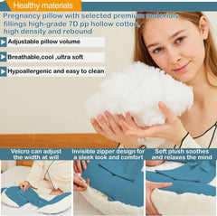 Comfortable Faux Fur Luxury Maternity Pillow Support for Back LK057 - Nimall