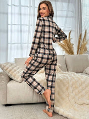 Contrasting Design Sleep A Set with Zigzag Lines Womens Lingerie - Nimall