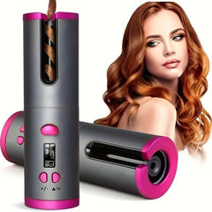 Cordless Automatic Hair Curler, Rechargeable Auto Curling Iron 50% - Nimall