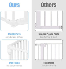 Costzon Baby Safety Gate, 6 - Panel Fireplace Fence LK032 - Nimall