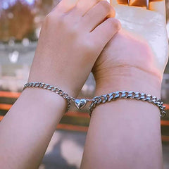 Creative couple magnetic buckle heart bracelet - Nimall