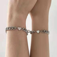 Creative couple magnetic buckle heart bracelet - Nimall