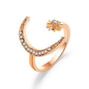 Crescent Moon Ring Fashion Star Moon Ring - Nimall