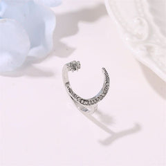 Crescent Moon Ring Fashion Star Moon Ring - Nimall