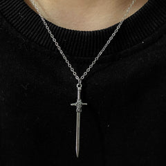 Cross sword necklace male personality creative hip hop collarbone chain female jewelry - Nimall