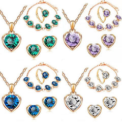 Crystal Heart Jewelry Set - Nimall