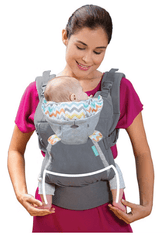 Cuddle Up Ergonomic Hoodie Baby Carrier With Removable Canopy, Grey - Nimall