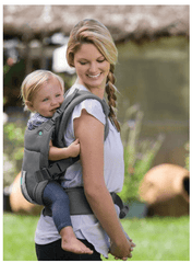 Cuddle Up Ergonomic Hoodie Baby Carrier With Removable Canopy, Grey - Nimall