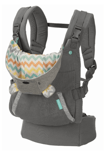 Cuddle Up Ergonomic Hoodie Baby Carrier With Removable Canopy, Grey