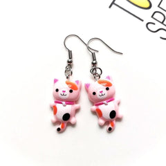 Cute cat stud earrings versatile retro cartoon temperament earrings - Nimall