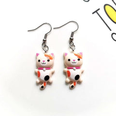 Cute cat stud earrings versatile retro cartoon temperament earrings - Nimall